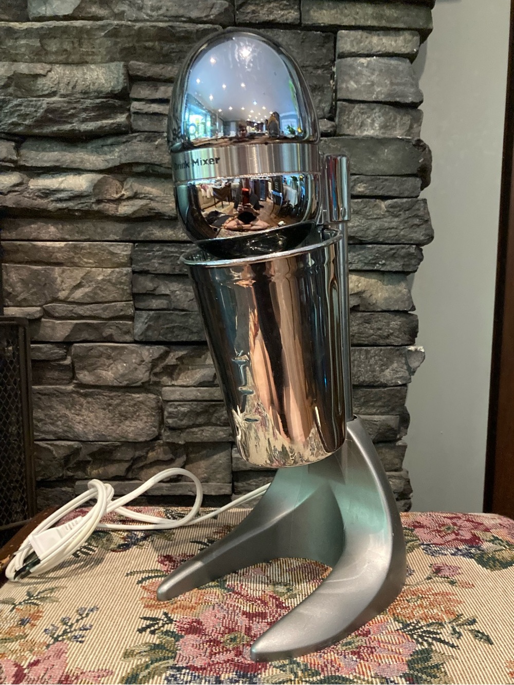 Chrome Drink Mixer - Silver Countertop Mixer